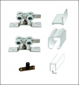 Комплект направляющей и роликов для двух раздвижных дверей "Ecо 3 метра"