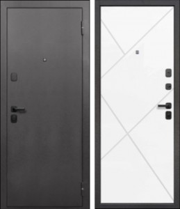 Дверь Ferroni Гарда 7 см Серебро - Эмалит белый