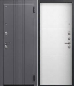 дверь Центурион А-12 (Кашемир графит - Софт ясень белый)