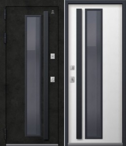 дверь Центурион Термо Т-15 Бетон темный - Софт ясень белый