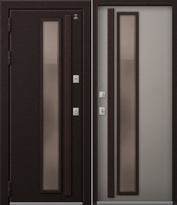 дверь Центурион Термо Т-14 Шоколад муар - Кашемир грей