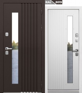 Luxor Termo  Рейка стеклопакет Муар 8019 / Эмалит белый
